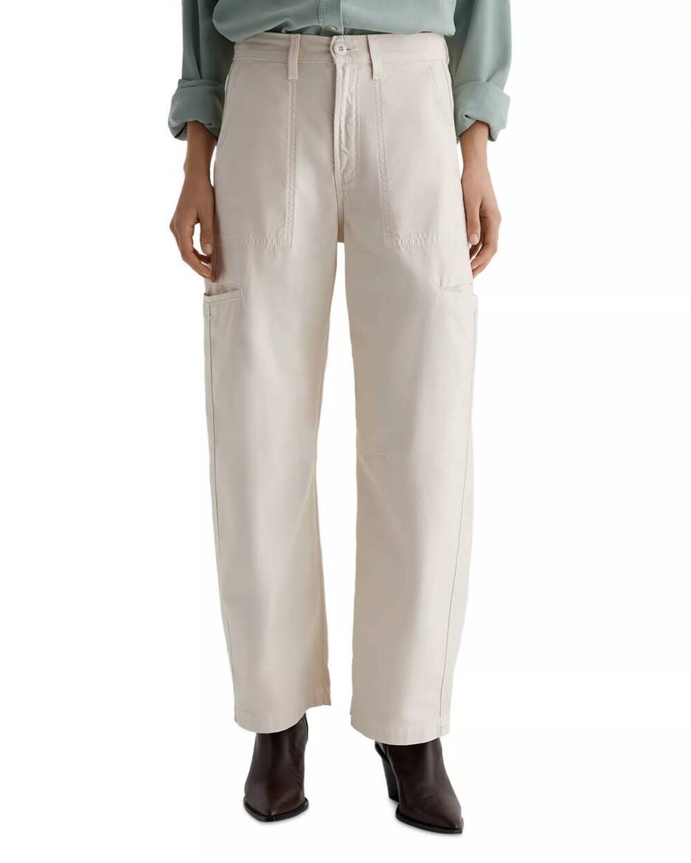 NEW AG JEANS hazal utility jeans in opal stone